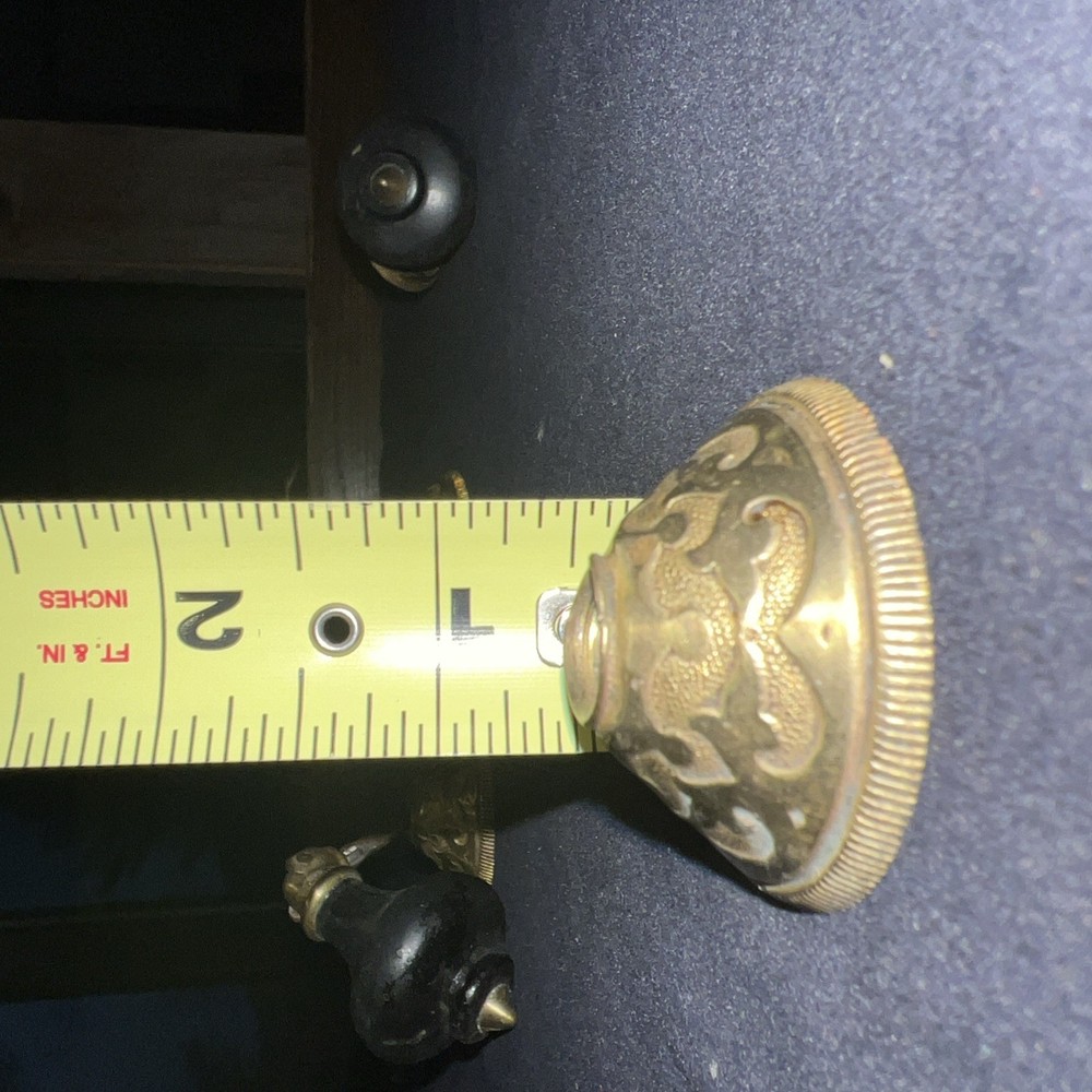 4 MATCHING ANTIQUE TEARDROP BLACK EBONIZED VICTORIAN PULLS