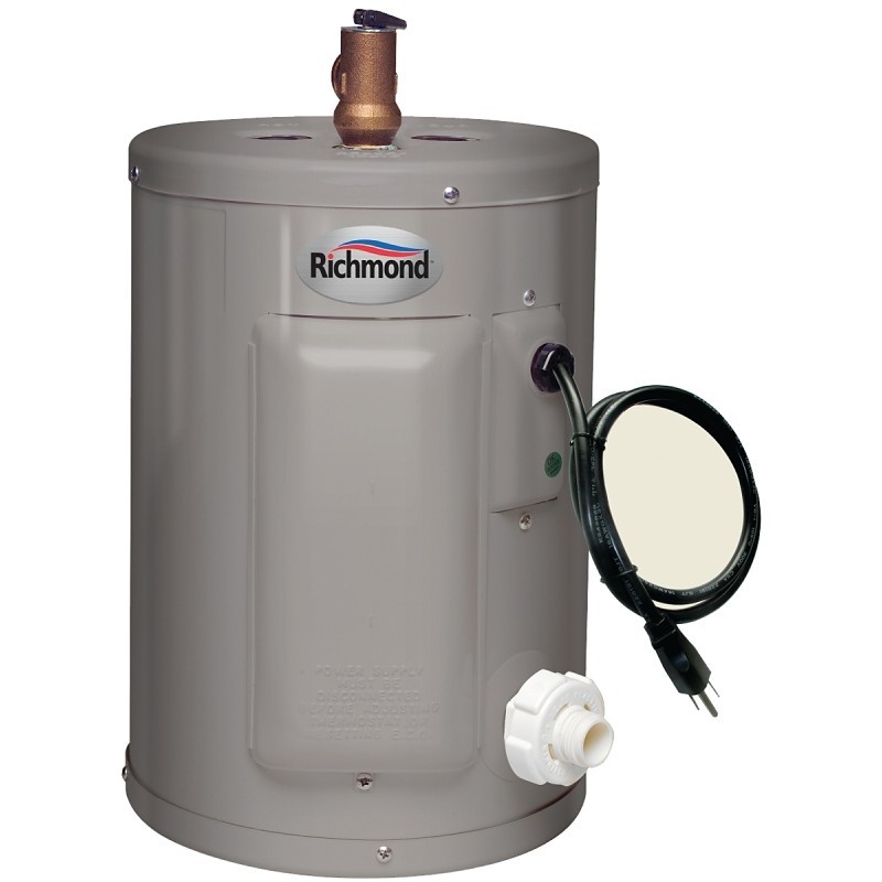 Richmond Essential Series 6EP2-1 Electric Water Heater, 120 V, 1440 W, 2.5 gal T