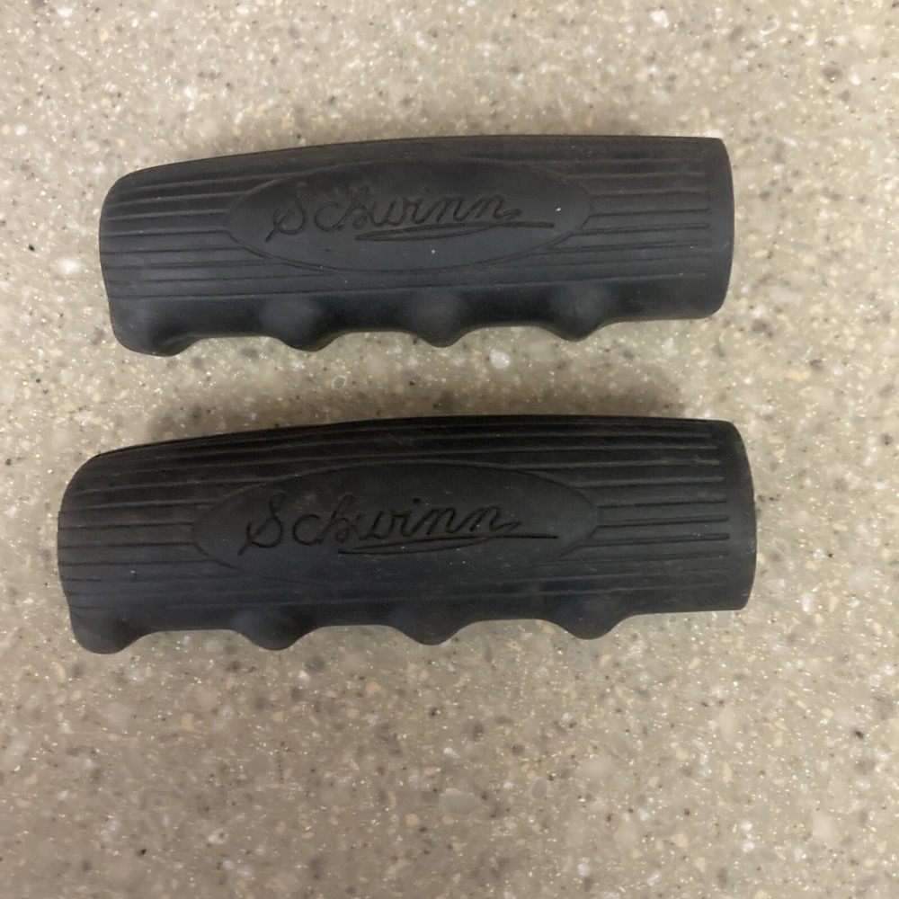 Schwinn Bicycle Script Black Handgrips