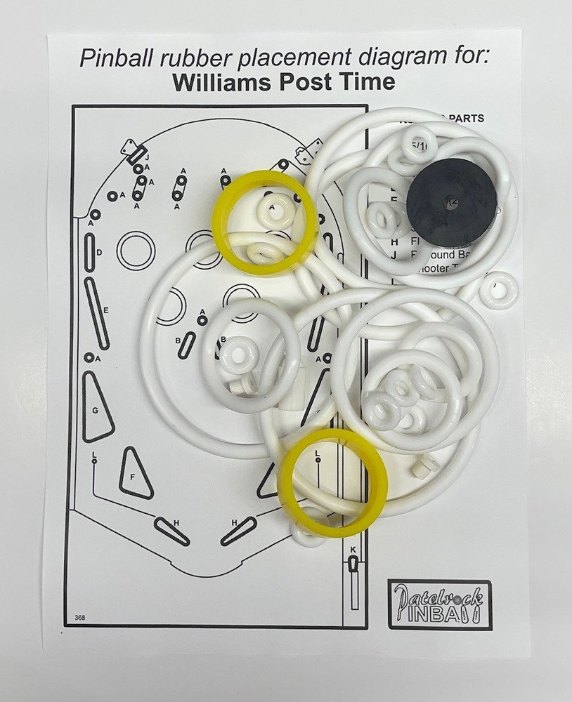 1969 Williams Post Time Pinball Machine Rubber Ring Kit