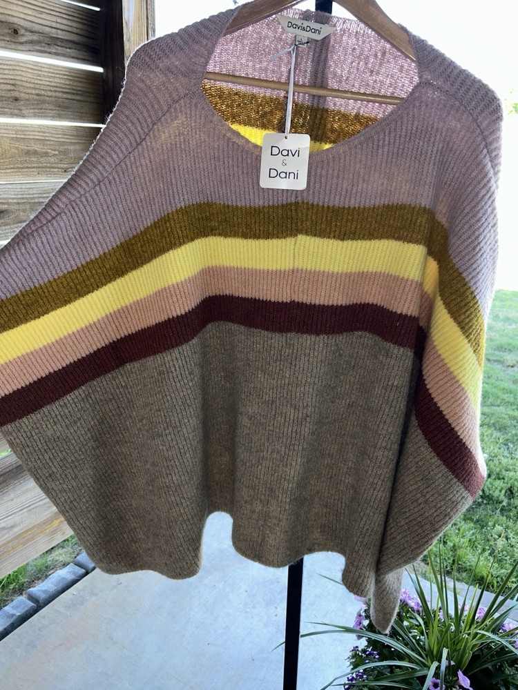 New Dani & Davi Pullover Sweater Oversized Large Boutique Acrylic/Nylon/Polyeste