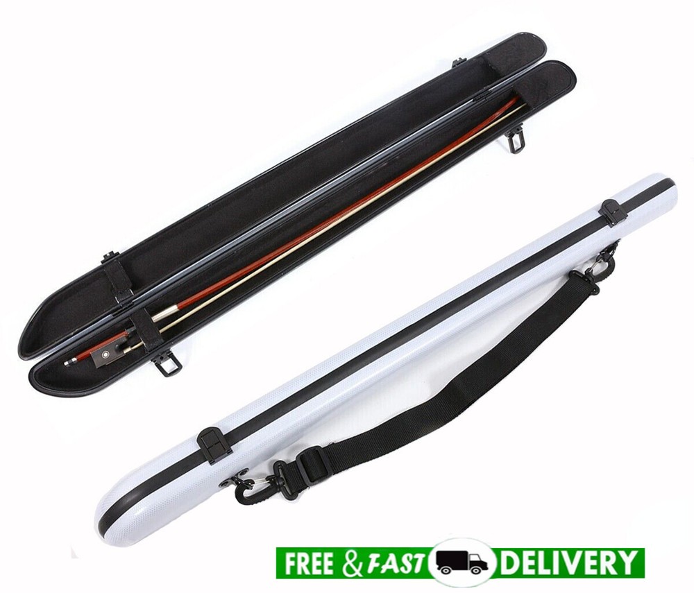 Violin Bow Case Hard Viola Bow Case with Thick Padding Carbon Fiber for 2 bows