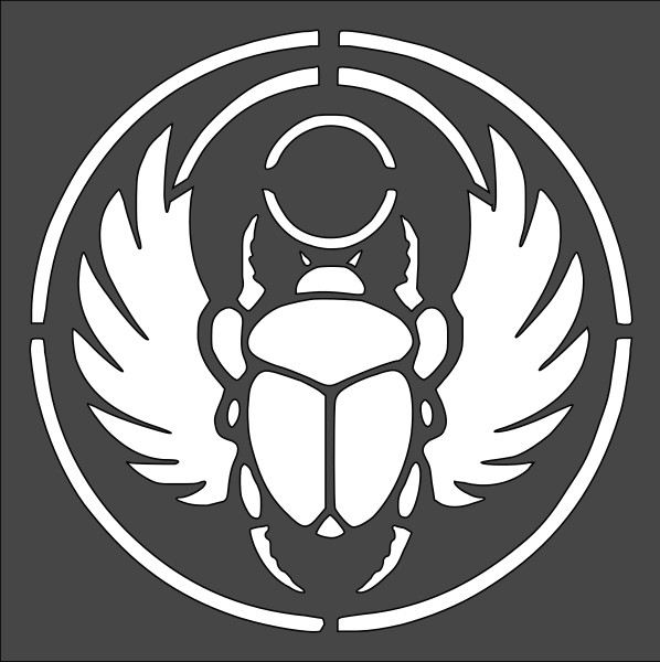 8"x8" Clear Plastic Stencil - Egyptian (SA167)