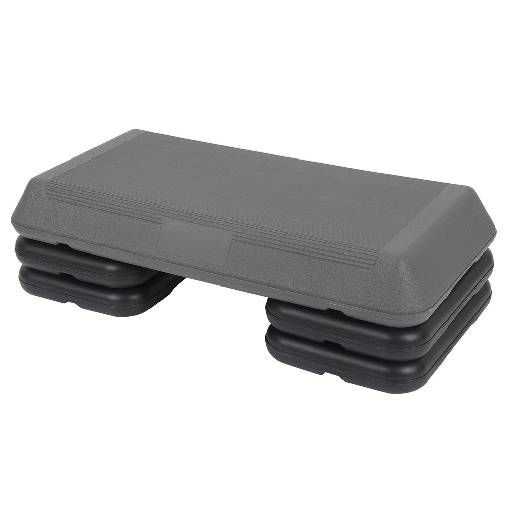 28'' Aerobic Step Platform Exercise Workout Stepper Non-Slip Surface W/4 Risers