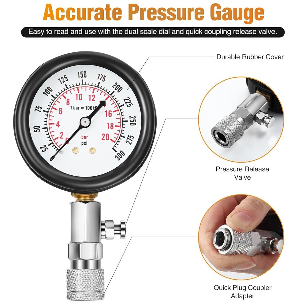 Car Compression Tester Kit with Spark Plug Tester