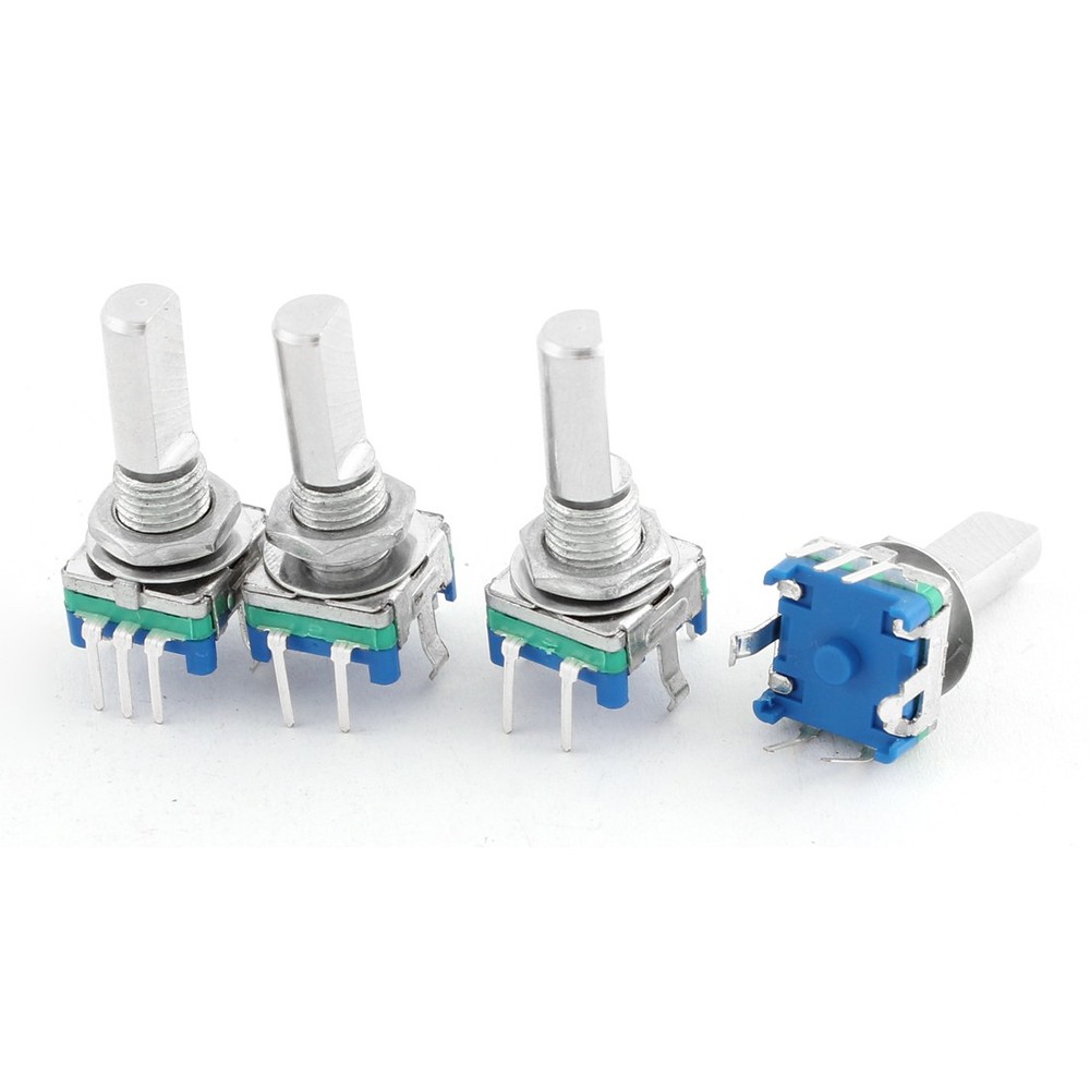 4 Pcs 5 Terminals 20  Points 360 Degree Rotary Encoder w Push Button