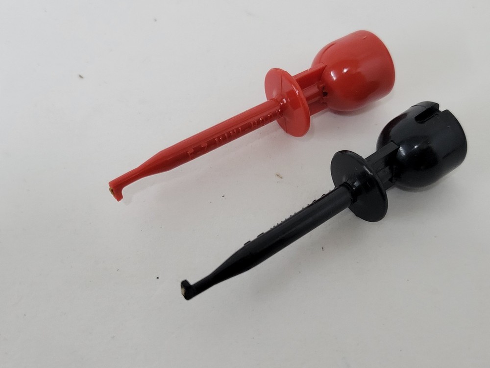 20X EZ Mini-Hooks - 10 red & 10 black - EZ hook