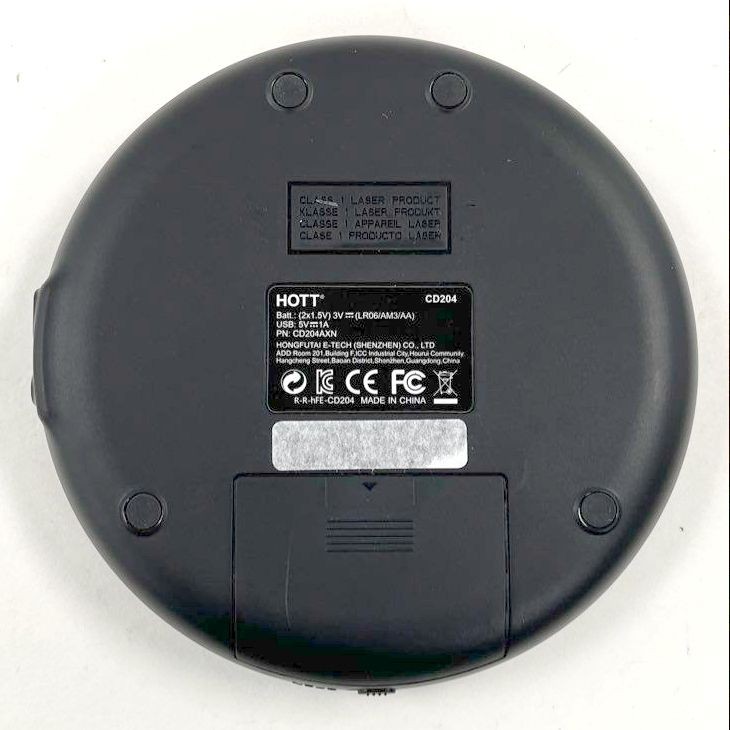 HOTT Portable Personal Compact CD Player, Model CD-204