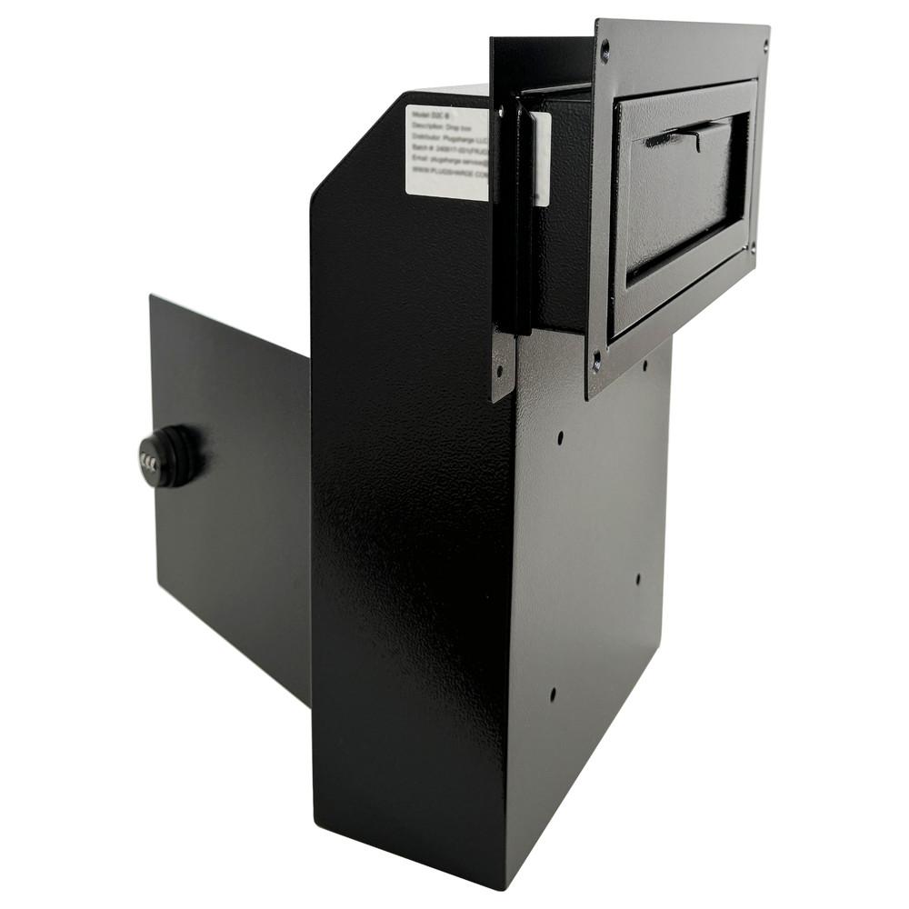 Locking Door Drop Box with Combination Lock – Steel Mailbox with Rear Access
