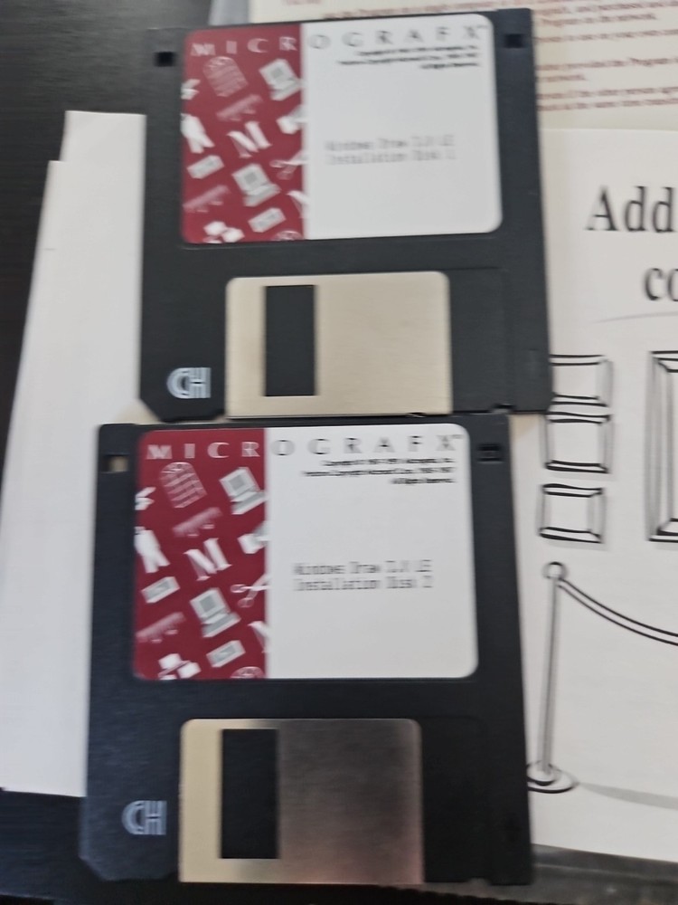 Microsoft Windows Micrografx DRAW Limited Edition 3.0 LE 3.5 " Floppy NOS