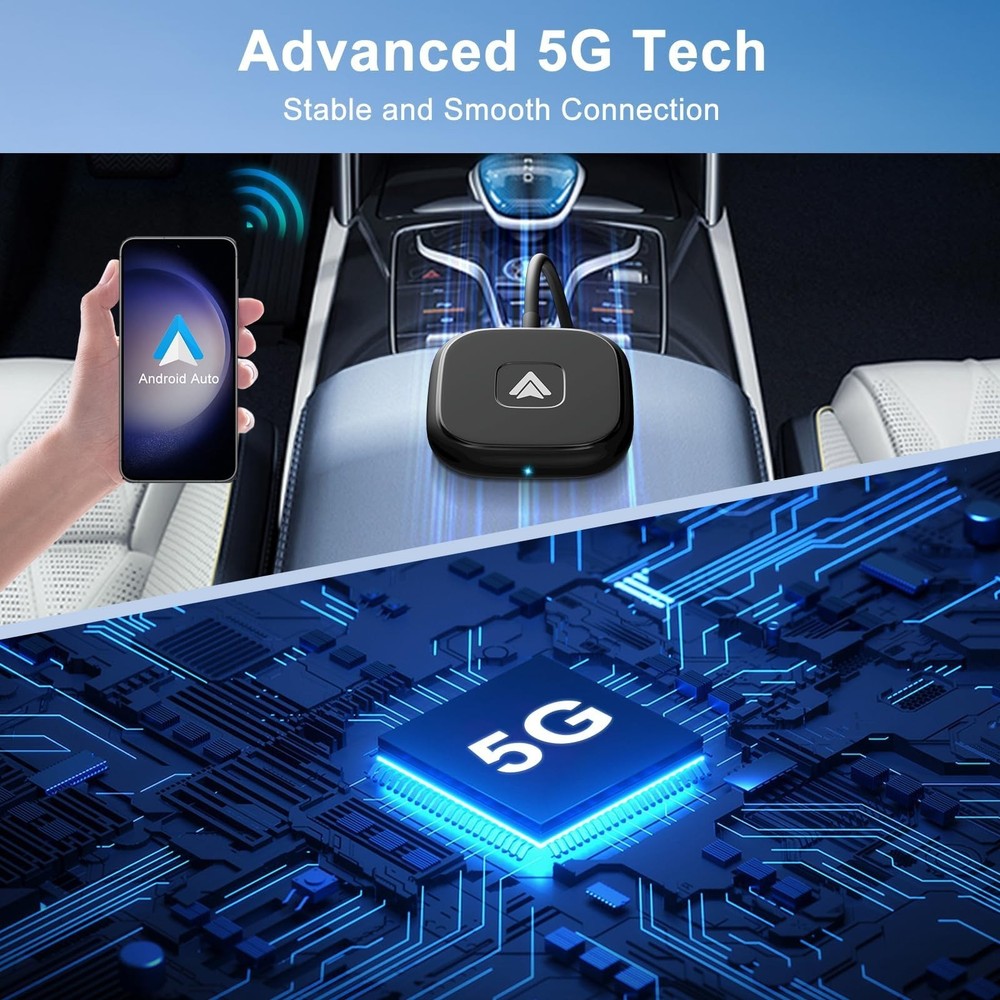 Android Auto Wireless Adapter for Wired Android Auto Cars Converts ... Fast Ship