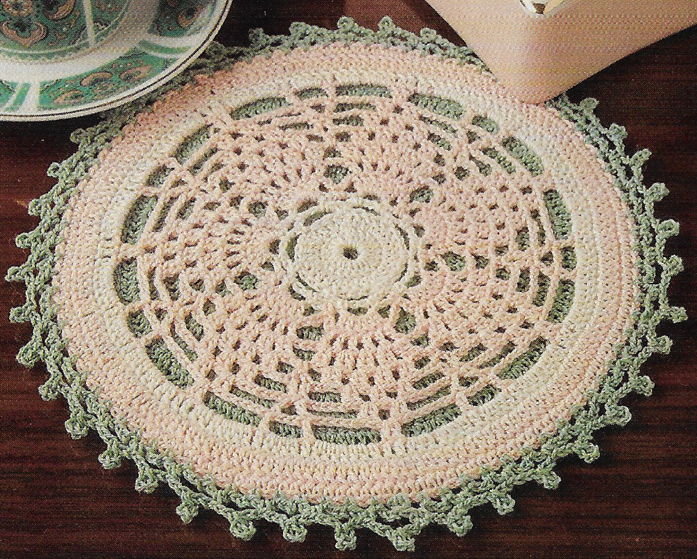 Peachy Pineapple Hot Mat crochet PATTERN INSTRUCTIONS