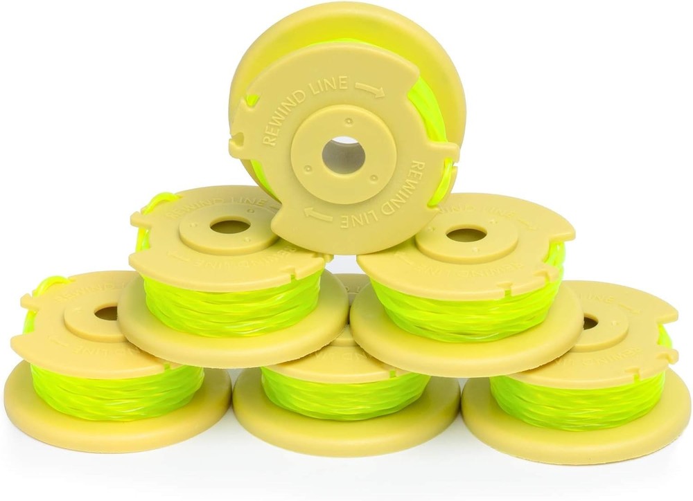 6 Pack Weed Eater String Replacement for Ryobi 18v, 24v, and 40v Cordless Trimme