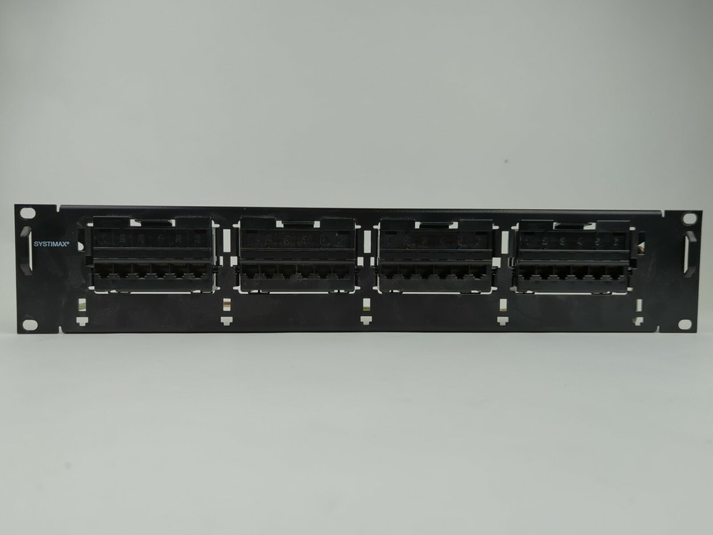 SYSTEMAX 19" Cabinet Rack Pass-Through 24 port RJ45 Patch Panel