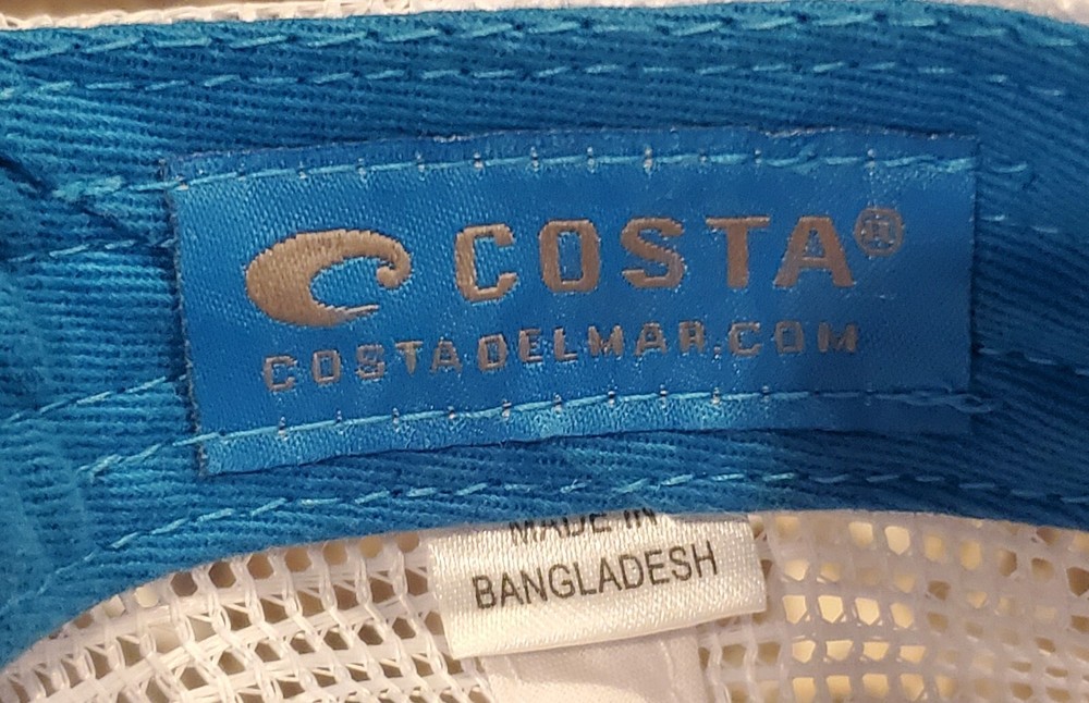 NEW WITHOUT TAGS Costa Del Mar Mesh 6 Panel Adjustable Trucker Hat Blue