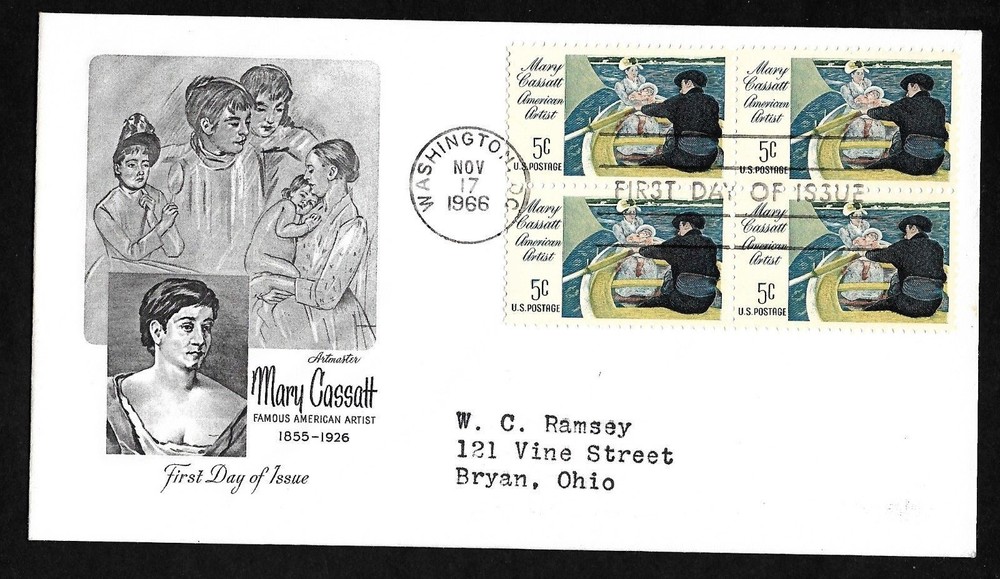 #1322  5c Mary Cassatt - Artmaster FDCB4