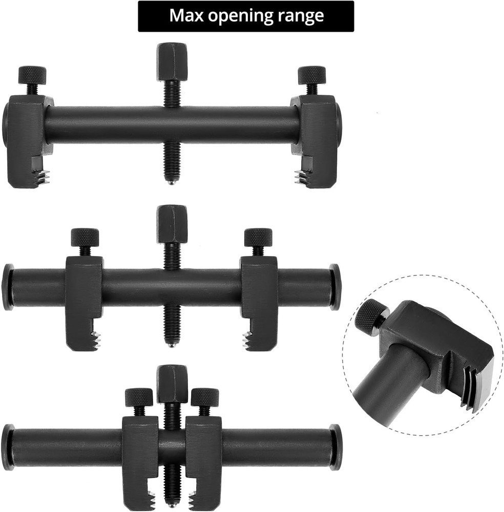 Universal Ribbed Drive Pulley Crankshaft Remover Tool Puller with Low Profile Ar