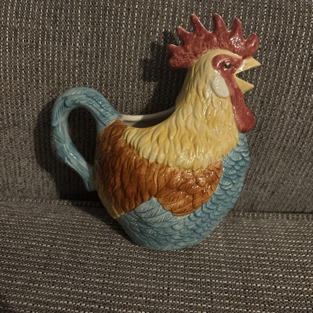 Ceramic Rooster Pitcher Milk Cream