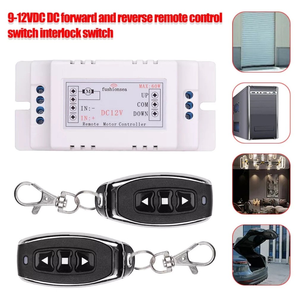 Motor Wireless Remote 12V Switch 2 Channel RF433MHz Remote Control Universal