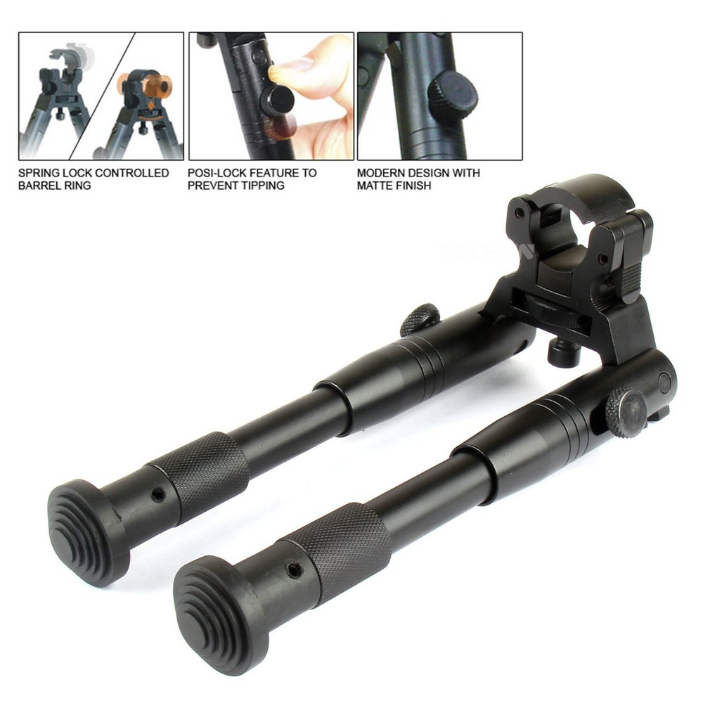 Foldable Clamp-on Low-profile Barrel Bipod 6" to 8"