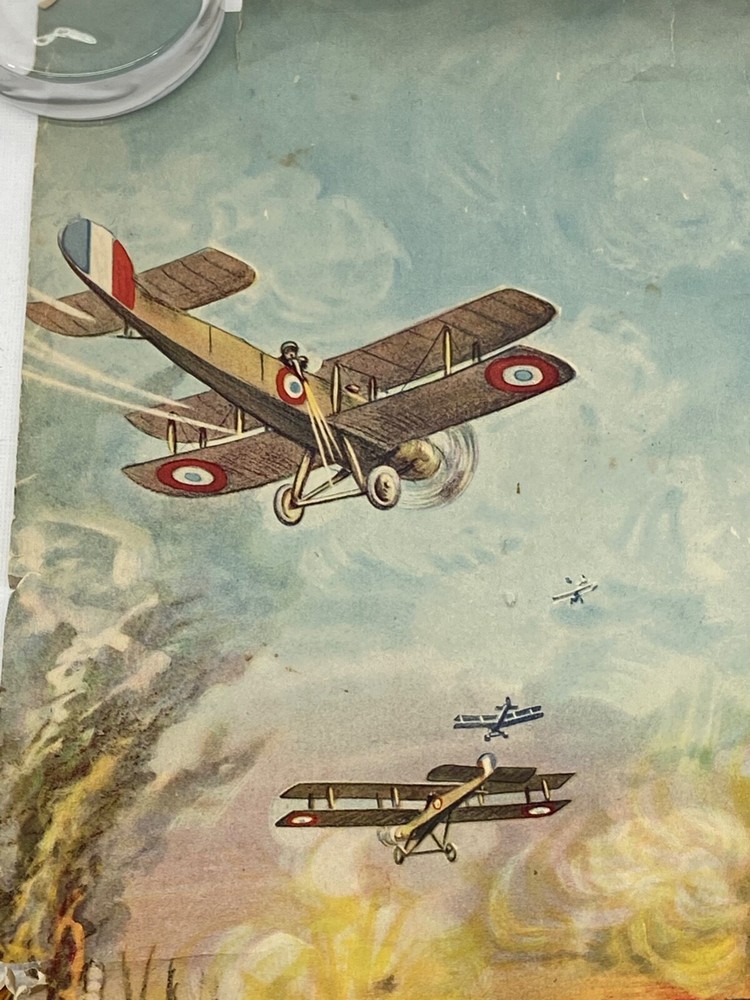 Original WWI Battle Scene Print