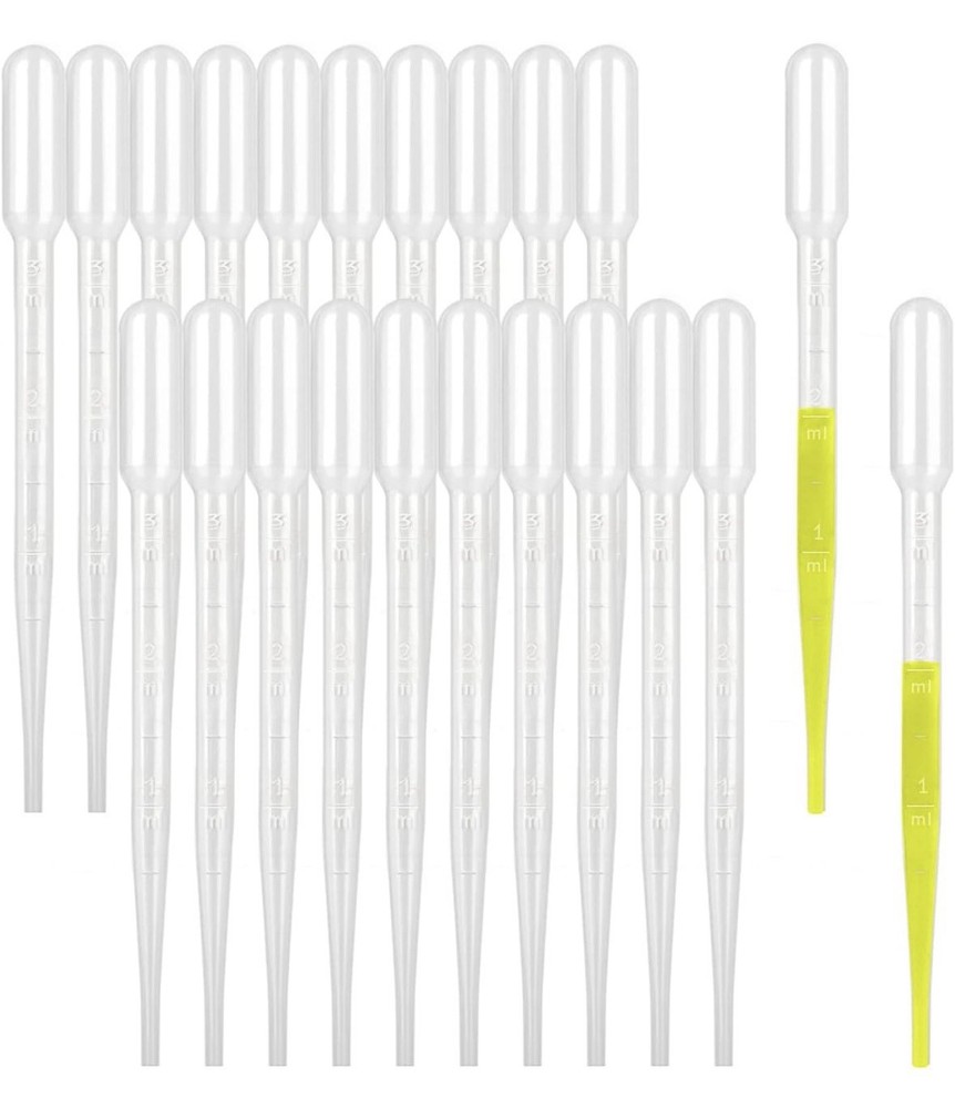 3ml Disposable Plastic Transfer Pipettes, Calibrated Dropper
