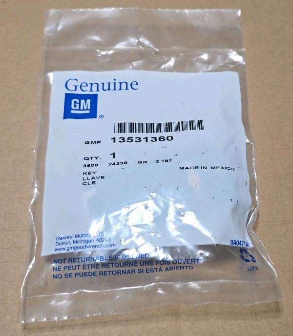 Genuine GM Key 13531360