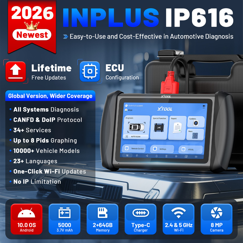 XTOOL IP616 Bi-directinal OBD2 Scanner All System Diagnostic Tool Key Programmer