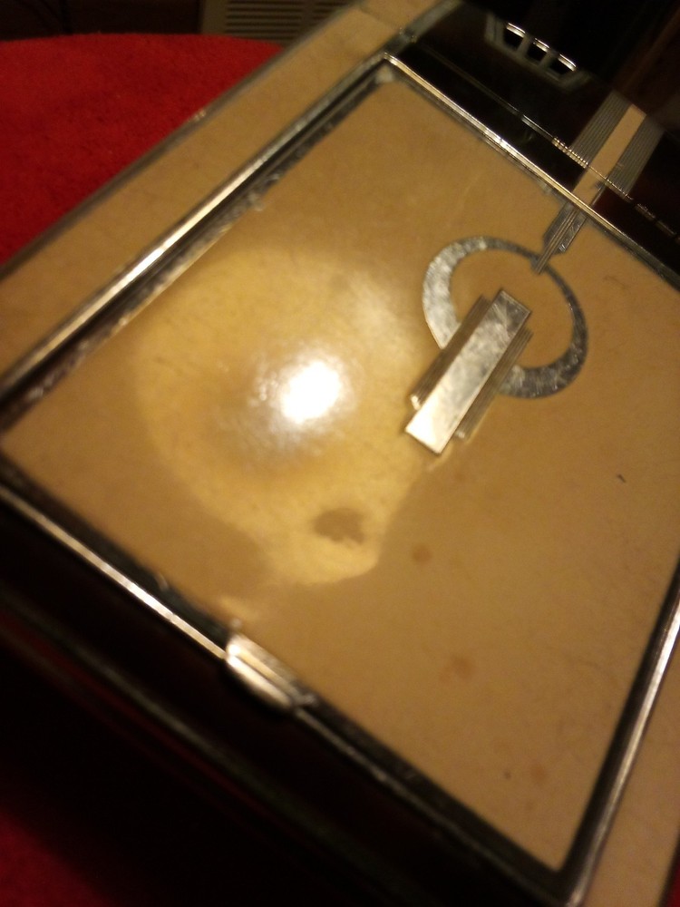 1930s Deco Ronson Cigarette Case Lighter Compact