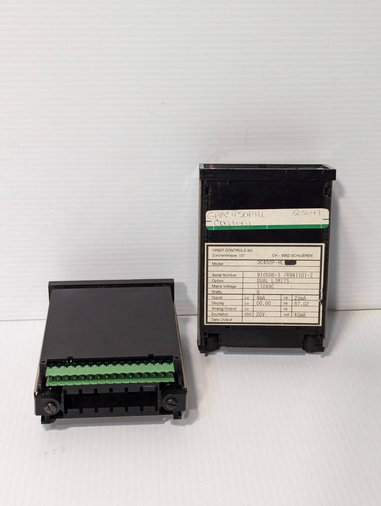 Orbit Controls OC45OP-HL four-digit digital panel meter, dual lim