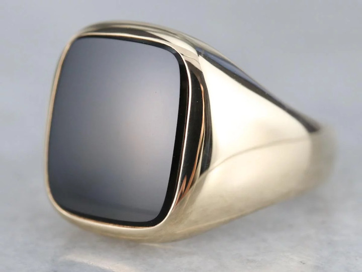 Square Onyx Ring