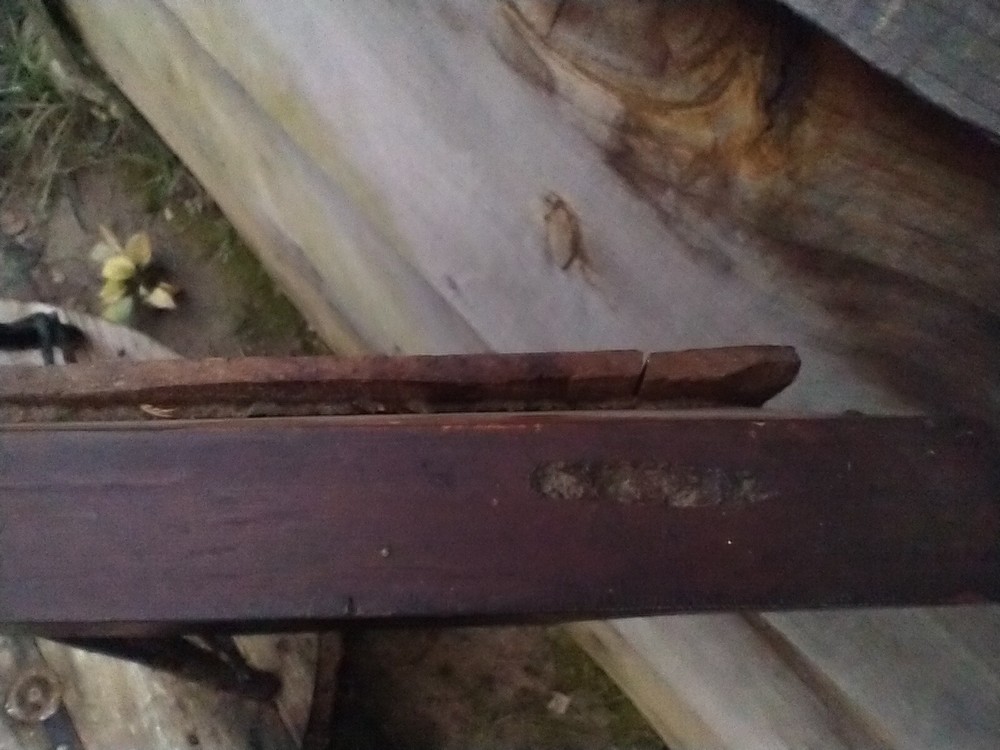 Antique Split Column (two part) Mirror Reverse Painting, Mid 1800s