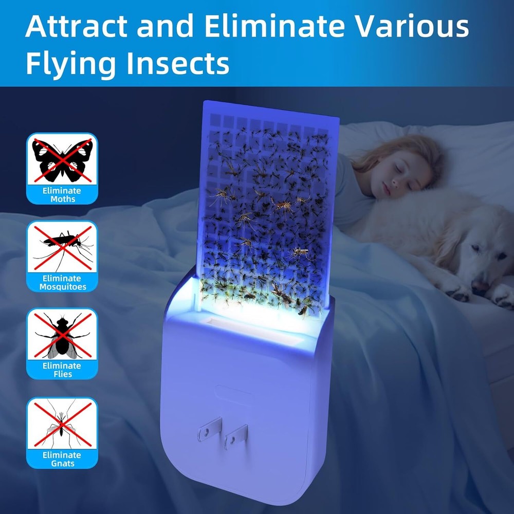 Indoor Flying Insect Trap – UV Night Light Bug Catcher