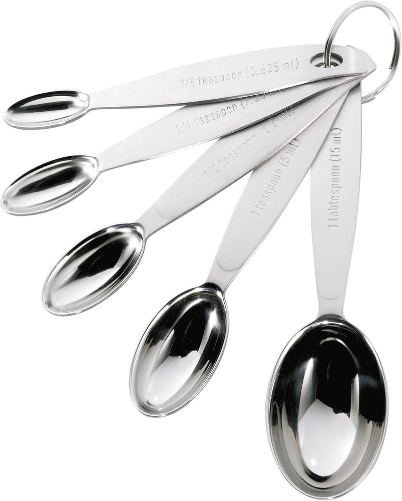 Cuisipro Stainless Steel Measuring Spoon Set Silver, Standard Standard, Silver