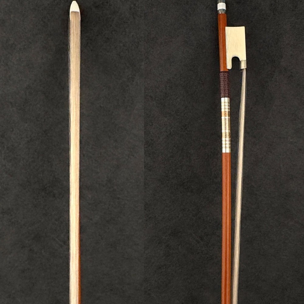 D. Peccatte Copy Master Pernambuco Violin Bow 4/4 White Frog Nickle Stiff Light