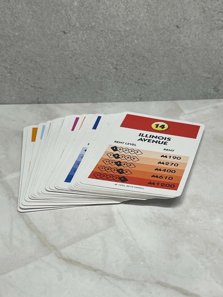 2015 Monopoly Ultimate Banking - Replacement Deed Cards x22