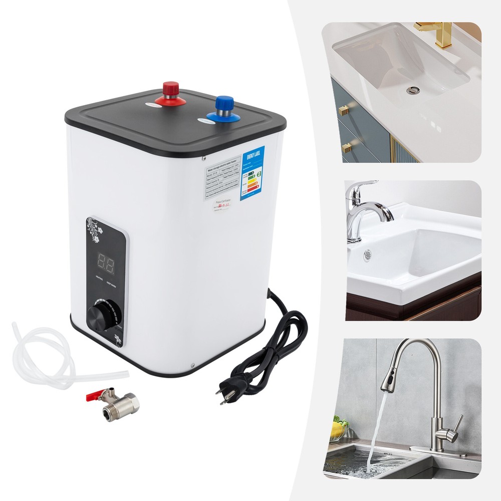 8L Rectangle Electric Mini Tank Water Heater Instant Hot Water Heater 1500W
