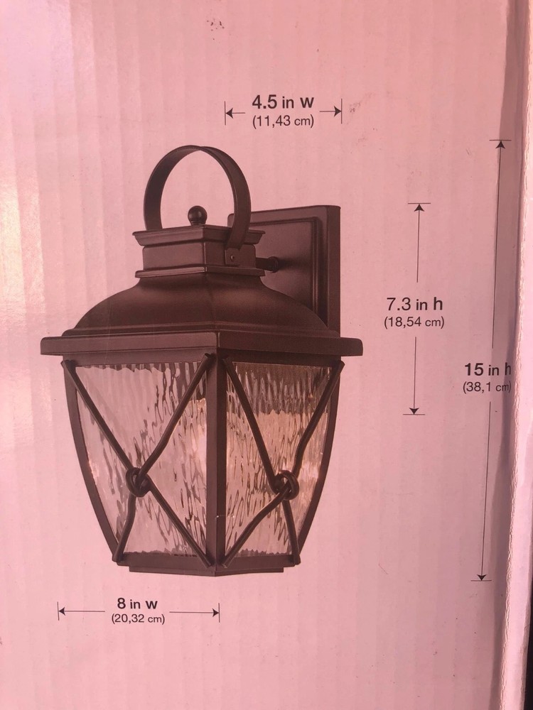 Springbrook Rustique 1-Light Outdoor Porch Light Wall Lantern Sconce