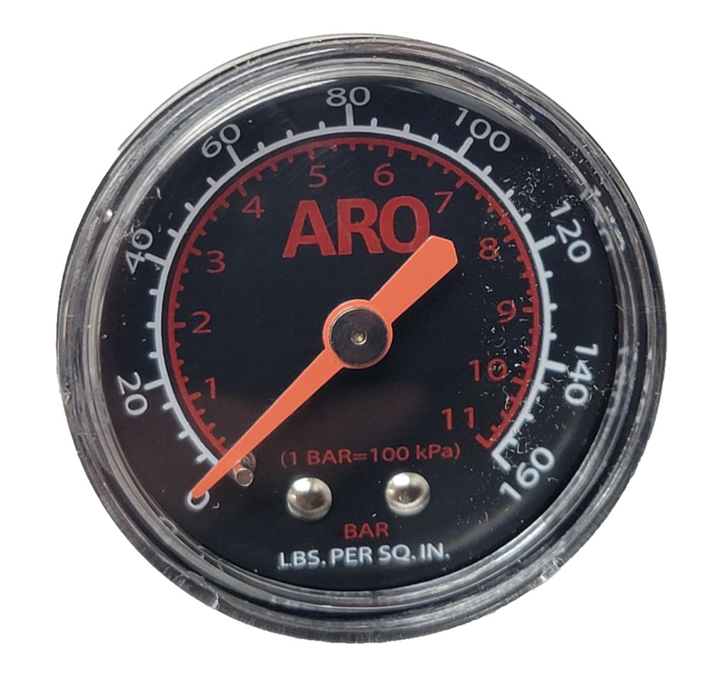 Aro Pressure Gauge, : 1/8" connection, 0-160 PSI range