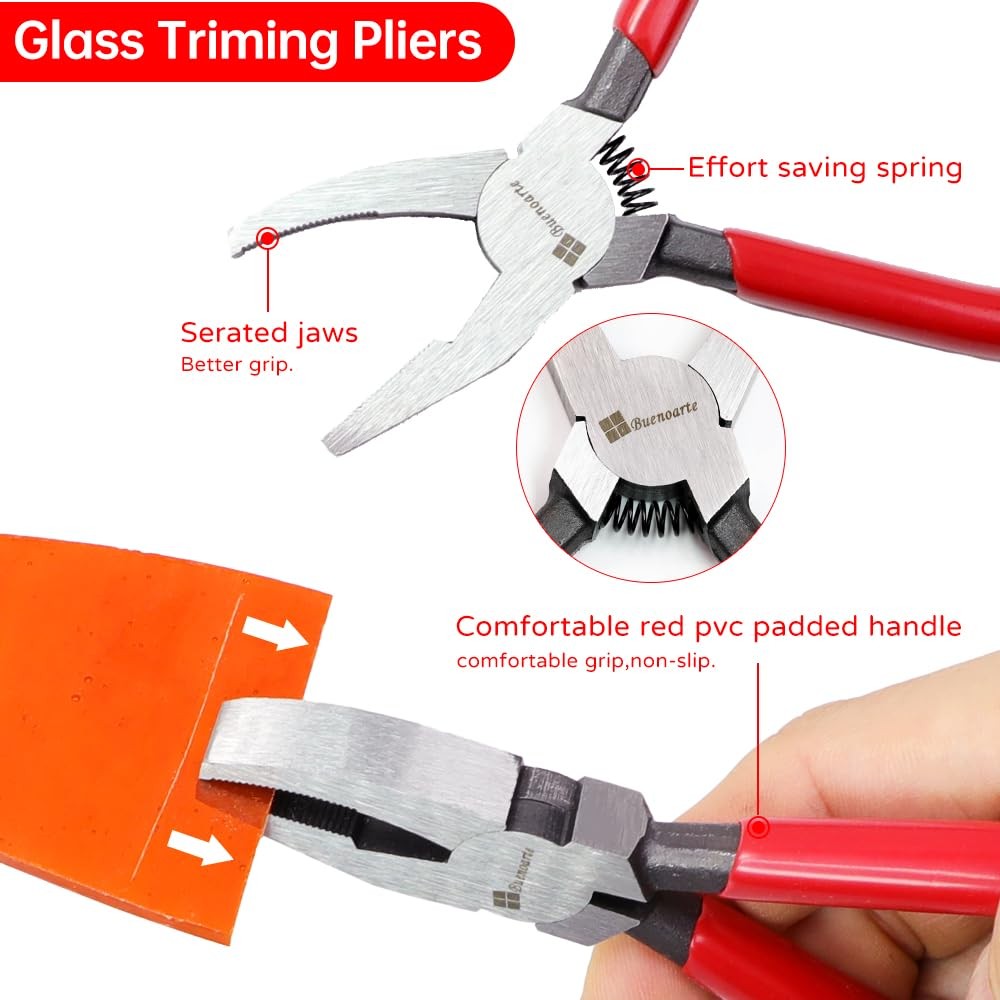 Professional 21Pcs Stained Glass Tool Kit，Heavy Kit