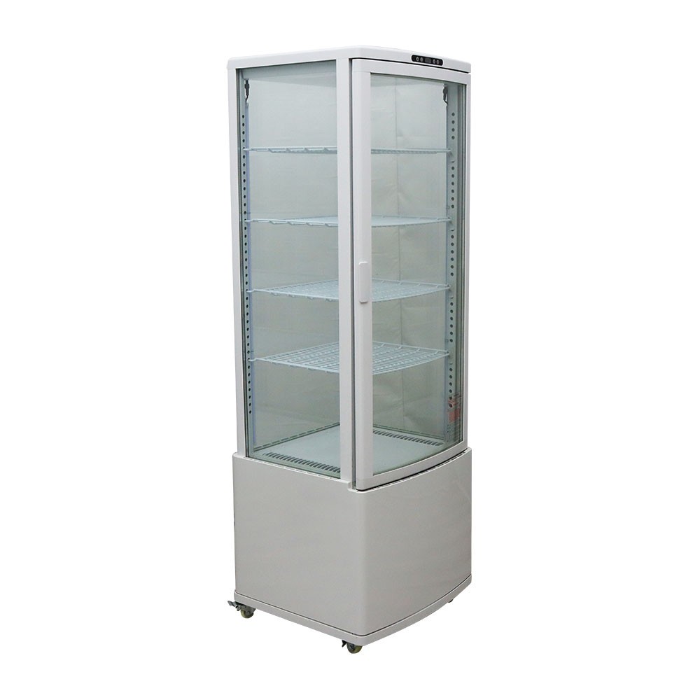 110V Vertical Refrigerated Cake Display Showcase Defogging Style Cabinet
