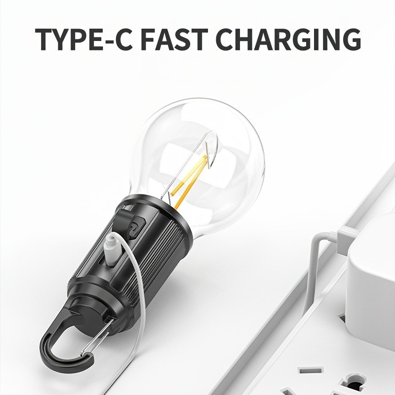 Solar Portable Camping Light with Hook LED Lighting Lantern Atmosphere Light