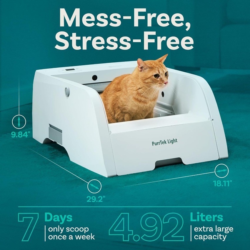 Automatic Self Cleaning Litter Box for Cats, Quiet & Easy Maintenance discount