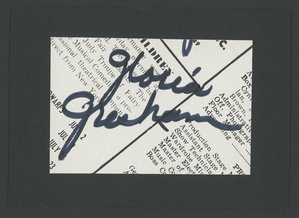 GLORIA GRESHAM autograph cut | "Misery" & "Footloose" costume designer - signed