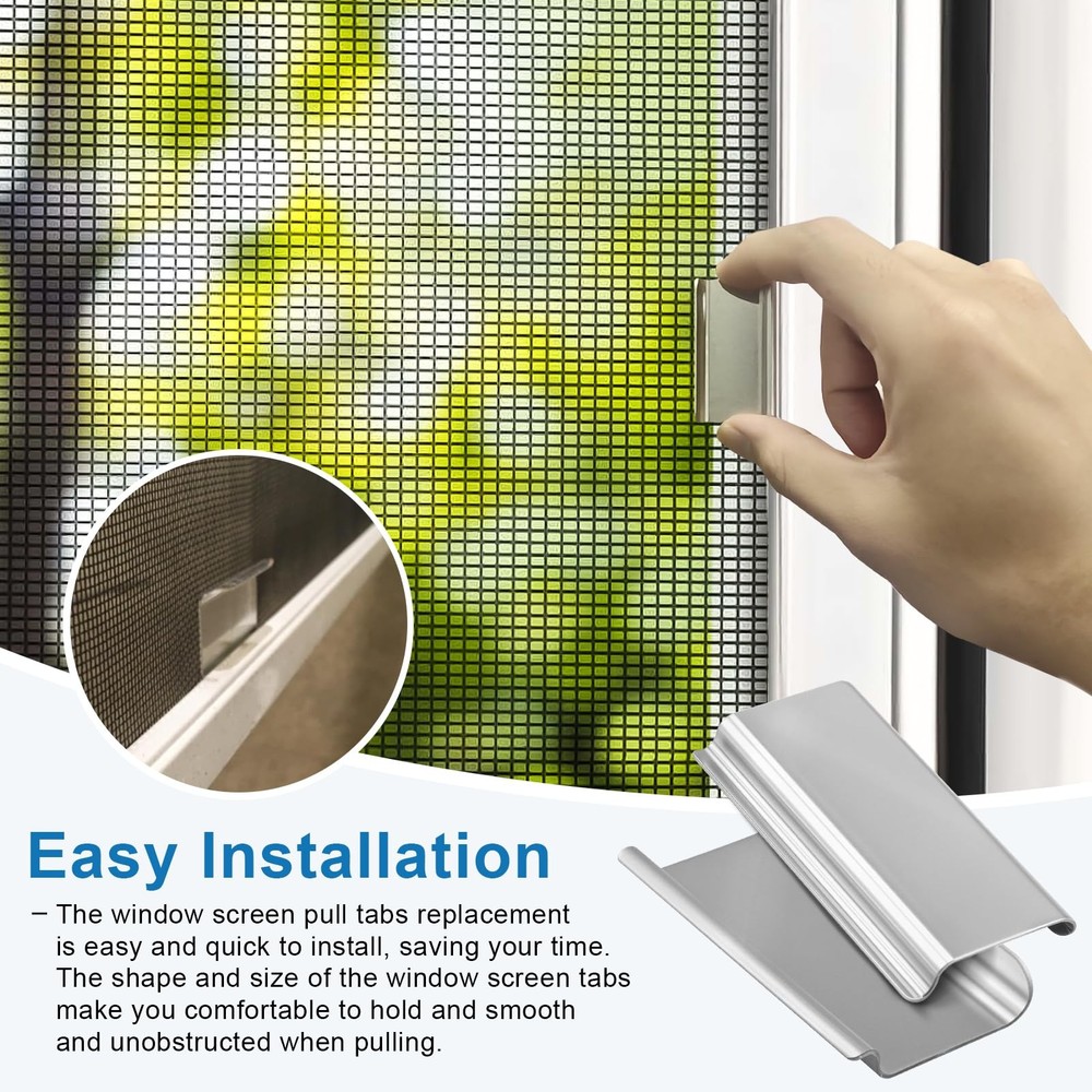 40 Pack Window Screen Pull Tabs, Lift Tabs Replacement...