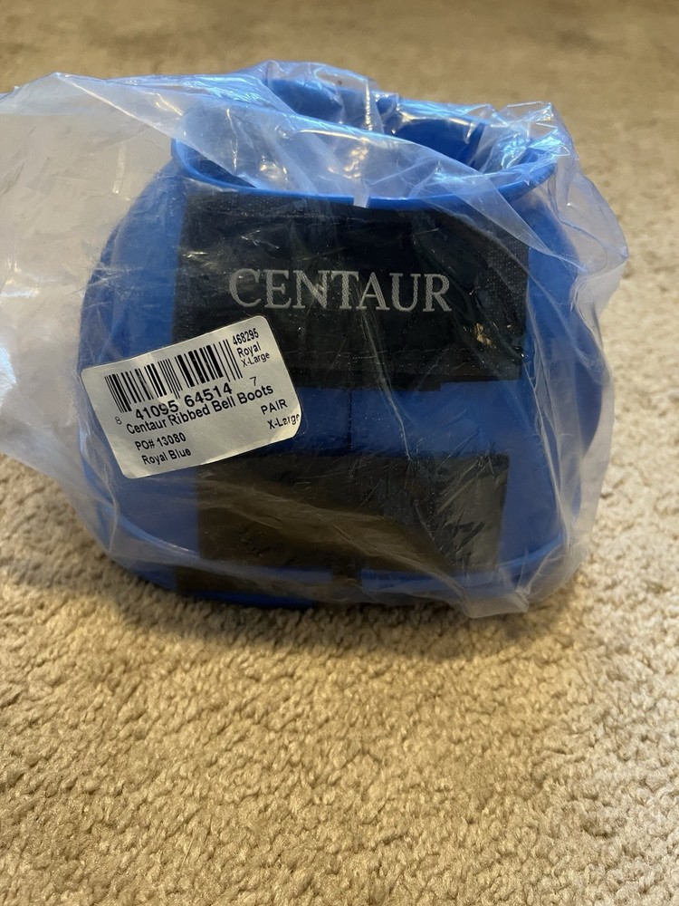 Centaur PVC Ribbed Double Hook & Loop Bell Boots