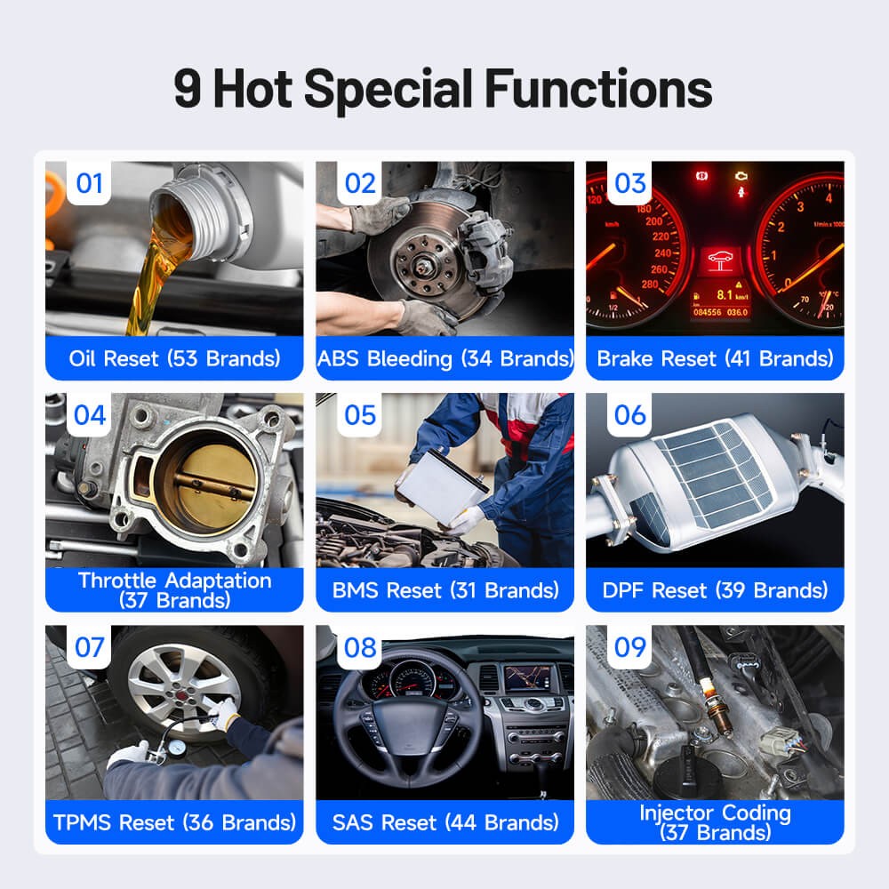 Check Engine OBD2 Scanner Transmission ABS SRS Code Reader Diagnostic Scan Tool