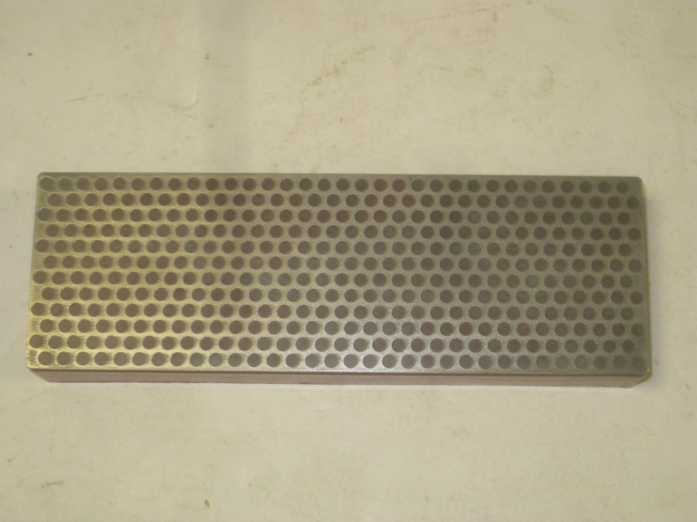 Vtg DMT Diamond Sharpening System Sharpener In Wood Case 6" Red/Fine