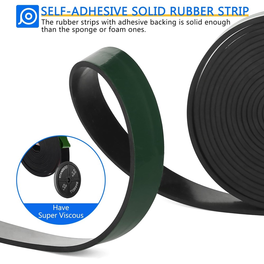 Adhesive Solid Rubber Strips Neoprene Sheet Roll 1/5 Thick 2 Wide 120 Long