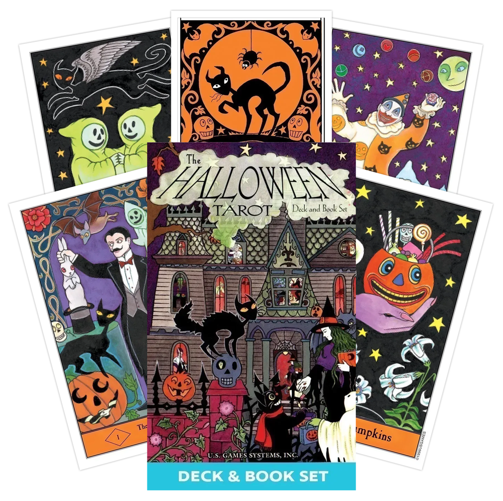 Halloween Tarot Deck & Book Set Esoteric Kipling West Us Games Systems HAS99